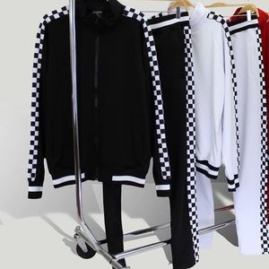 New Men 2pc Sweatsuit Checkered Vibes
